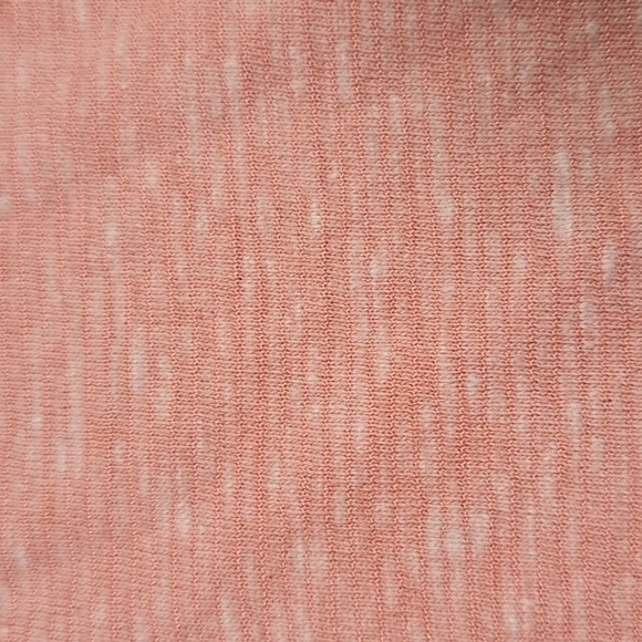 Kangol Salmon Pink White Four Button Rounded Neck Striped Tee VG XL - Picture 10 of 11